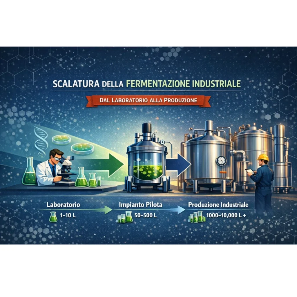 Illustrazione che mostra il processo di fermentazione.