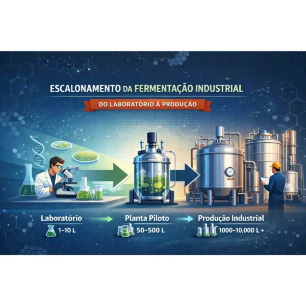 Ilustração que representa o processo de fermentação.