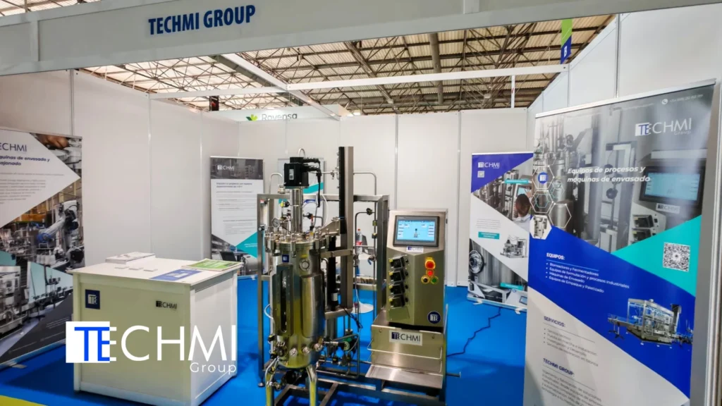 stand de techmi group en Infoagro Exhibition 2025 con nuestro biorreactor techmi bio pilot